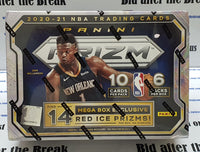 2020-2021 NBA Panini Prizm Mega Box - Blue Ice